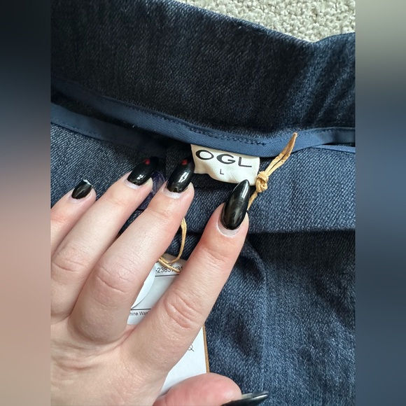 Unworn OGL European Linen Mid Rise Flared Pant with Pockets, Dress Pants, Size L - Picture 9 of 13